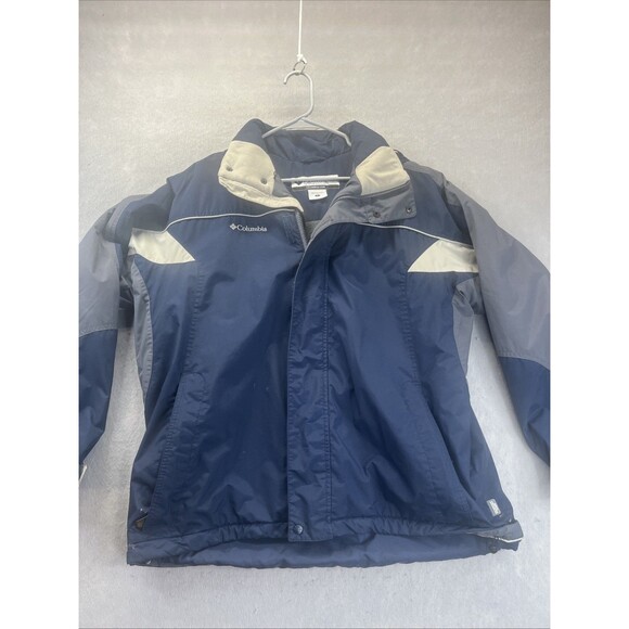 Columbia Sportswear Navy Blue Full Zip Hooded Coat Mens Size Large - Picture 1 of 13